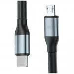 Cablu pentru incarcare si transfer de date 3mk Hyper N-SERIES, USB-C la Micro-USB, 10W, 2A, 3m, Negru 4 - lerato.ro