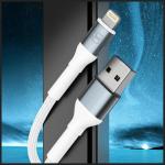 Cablu pentru incarcare si transfer de date 3mk Hyper N-SERIES, USB-A la Lightning, 12W, 2.4A, 1m, Alb 5 - lerato.ro
