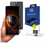 Folie protectie 3mk Silky Matt Pro Privacy compatibila cu Xiaomi Redmi Note 14 4G, Negru 2 - lerato.ro