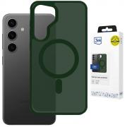 Husa 3mk Smoke MagCase compatibila cu Samsung Galaxy S25, Verde