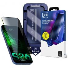 Folie sticla securizata 3mk HardGlass Max Privacy, Kit montare inclus, compatibila cu Samsung Galaxy S26 Plus, Negru