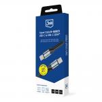 Cablu pentru incarcare si transfer de date 3mk Hyper Cable N-SERIES, USB-C la USB-C, 100W, 5A, 3m, Negru 9 - lerato.ro