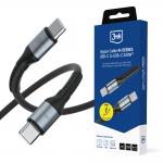 Cablu pentru incarcare si transfer de date 3mk Hyper Cable N-SERIES, USB-C la USB-C, 240W, 5A, 1m, Negru 3 - lerato.ro