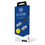 Cablu pentru incarcare si transfer de date 3mk Hyper Cable N-SERIES, USB-C la USB-C, 240W, 5A, 1m, Negru 9 - lerato.ro