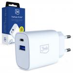Incarcator retea 3mk FlowPower, 25W, 1x USB-C, 1x USB-A, Quick Charging, Alb 3 - lerato.ro