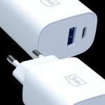 Incarcator retea 3mk FlowPower, 25W, 1x USB-C, 1x USB-A, Quick Charging, Alb 8 - lerato.ro