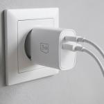 Incarcator retea 3mk FlowPower, 30W, 1x USB-C, 1x USB-A, Quick Charging, Alb 5 - lerato.ro
