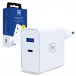 Incarcator retea 3mk FlowPower, 45W, 1x USB-C, 1x USB-A, Quick Charging, Alb 2 - lerato.ro