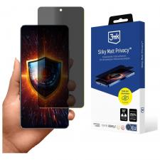 Folie protectie 3mk Silky Matt Privacy compatibila cu Realme GT 7, Negru