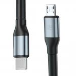 Cablu pentru incarcare si transfer de date 3mk Hyper Cable N-SERIES, USB-C la MicroUSB, 10W, 2A, 0.5m, Negru 5 - lerato.ro