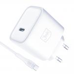 Incarcator retea 3mk Rayo, 20W, 3A, 1x USB-C, Cablu USB-C inclus, Alb 2 - lerato.ro