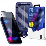 Folie protectie sticla securizata 3mk HardGlass Max Privacy compatibila cu iPhone 18 Pro Max, Negru 2 - lerato.ro