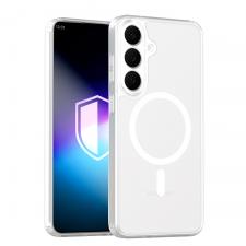 Carcasa 3mk Misty MagCase cu MagSafe compatibila cu Samsung Galaxy S26 FE, Alb
