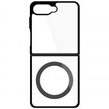 Huse si carcase Samsung Galaxy Z Flip 8, Carcasa 3mk Satin Armor MagCase cu MagSafe compatibila cu Samsung Galaxy Z Flip 8, Transparent / Negru, lerato.ro