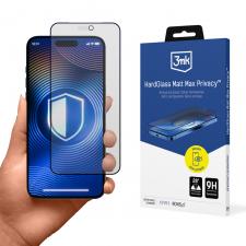 Folii iPhone 18 Pro, Folie protectie sticla securizata 3mk HardGlass Matt Max Privacy compatibila cu iPhone 18 Pro, Negru, lerato.ro
