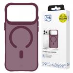 Husa 3mk Smoke MagCase cu MagSafe compatibila cu iPhone 18 Pro Max / 17 Pro Max, Burgundy 3 - lerato.ro