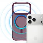 Husa 3mk Smoke MagCase cu MagSafe compatibila cu iPhone 18 Pro Max / 17 Pro Max, Burgundy 4 - lerato.ro