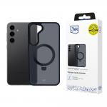 Carcasa 3MK Smoke Case MagSafe si Stand compatibila cu Samsung Galaxy S24 Plus, Negru 2 - lerato.ro