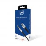Cablu audio 3MK AUX, tata USB-C la tata jack 3.5 mm, 1m, Negru 9 - lerato.ro