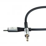 Cablu audio 3MK AUX, tata USB-C la tata jack 3.5 mm, 1m, Negru 3 - lerato.ro