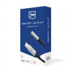 Adaptor audio 3MK Adapter, tata USB-C la mama jack 3.5 mm, Argintiu 11 - lerato.ro