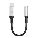 Adaptor audio 3MK Adapter, tata USB-C la mama jack 3.5 mm, Argintiu 2 - lerato.ro