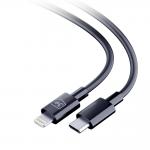 Cablu pentru incarcare si transfer de date 3MK Hyper Cable, USB-C/Lightning, 20W, 1.2m, Negru 10 - lerato.ro