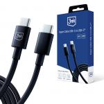 Cablu pentru incarcare si transfer de date 3MK Hyper Cable, 2x USB-C, 100W, 1.2m, Negru 11 - lerato.ro