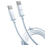 Cablu pentru incarcare si transfer de date 3MK Hyper Cable, 2x USB-C, 100W, 2m, Alb 2 - lerato.ro
