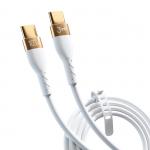 Cablu pentru incarcare si transfer de date 3MK Hyper Silicone, 2x USB-C, 100W, 2m, Alb 2 - lerato.ro