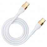 Cablu pentru incarcare si transfer de date 3MK Hyper Silicone, 2x USB-C, 100W, 2m, Alb 7 - lerato.ro