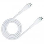 Cablu pentru incarcare si transfer de date 3MK Hyper Silicone, 2x USB-C, 60W, 3A, 1m, Alb 10 - lerato.ro