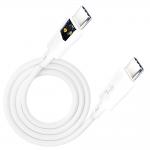 Cablu pentru incarcare si transfer de date 3MK Hyper Silicone, 2x USB-C, 60W, 3A, 1m, Alb 3 - lerato.ro