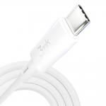 Cablu pentru incarcare si transfer de date 3MK Hyper Silicone, 2x USB-C, 60W, 3A, 1m, Alb 4 - lerato.ro