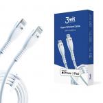 Cablu pentru incarcare si transfer de date 3MK Hyper Silicone, USB-C/Lightning, 20W, 3A, 1m, Alb 11 - lerato.ro