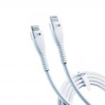 Cablu pentru incarcare si transfer de date 3MK Hyper Silicone, USB-C/Lightning, 20W, 3A, 1m, Alb 2 - lerato.ro