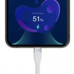 Cablu pentru incarcare si transfer de date 3MK Hyper Silicone, USB-C/Lightning, 20W, 3A, 1m, Alb 4 - lerato.ro