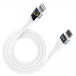 Cablu pentru incarcare si transfer de date 3MK Hyper Silicone, USB-C/Lightning, 20W, 3A, 1m, Alb 5 - lerato.ro