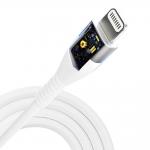 Cablu pentru incarcare si transfer de date 3MK Hyper Silicone, USB-C/Lightning, 20W, 3A, 1m, Alb 6 - lerato.ro