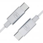 Casti audio cu microfon 3MK Wired, In-ear, Control pe fir, USB-C, Lungime cablu 1.2m, Alb 12 - lerato.ro