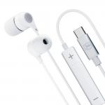 Casti audio cu microfon 3MK Wired, In-ear, Control pe fir, USB-C, Lungime cablu 1.2m, Alb 2 - lerato.ro