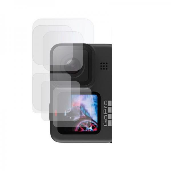 Folie protectie lentila si display 3MK Hybrid Glass pentru camera video sport GoPro Hero9/Hero10/Hero11 Set 5 bucati 1 - lerato.ro