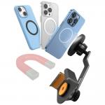 Suport 4smarts cu MagSafe, Atasare pe monitor, Incarcare Wireless 15W, USB-C, Negru 4 - lerato.ro