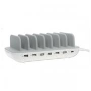 Statie de incarcare 6 in 1 4smarts Family Evo, PD 60W, 2.4A, 3x USB-A, 3x USB-C, Alb