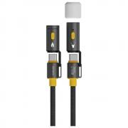 Cablu pentru incarcare si transfer de date 4smarts Explorer, USB-C la USB-C, 240W, 480Mbps, 1.5m, Negru