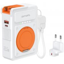 Incarcator retea 6in1 4smarts, 1xUSB-C, 1xUSB-A, Incarcare Wireless 15W, Functie powerbank 10000mAh, Stand incorporat, Alb