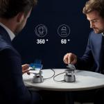 Statie de incarcare 3 in 1 4smarts Aura Sound Qi2, Compatibil MagSafe, Wireless Charging, 30W, Bluetooth 5.1, USB-C, Gri 5 - lerato.ro