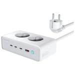 Prelungitor pentru interior 4smarts, 2 prize, 1xUSB-A, 4xUSB-C, 4000W, 3A, Alb 2 - lerato.ro