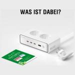 Prelungitor pentru interior 4smarts, 2 prize, 1xUSB-A, 4xUSB-C, 4000W, 3A, Alb 4 - lerato.ro