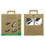 Set 4 adaptoare 4smarts USB-C tata la USB-C mama, 20 Gb/s, 4K Ultra HD, Negru 5 - lerato.ro